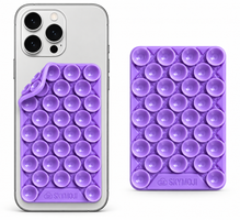 SKYMOJI  Design Double-Sided Silicone Suction Cup Phone Mount – Reusable Hands-Free Holder for Mirrors, Glass, Tiles & Smooth Surfaces – Compatible with iPhone & Android (PURPLE)