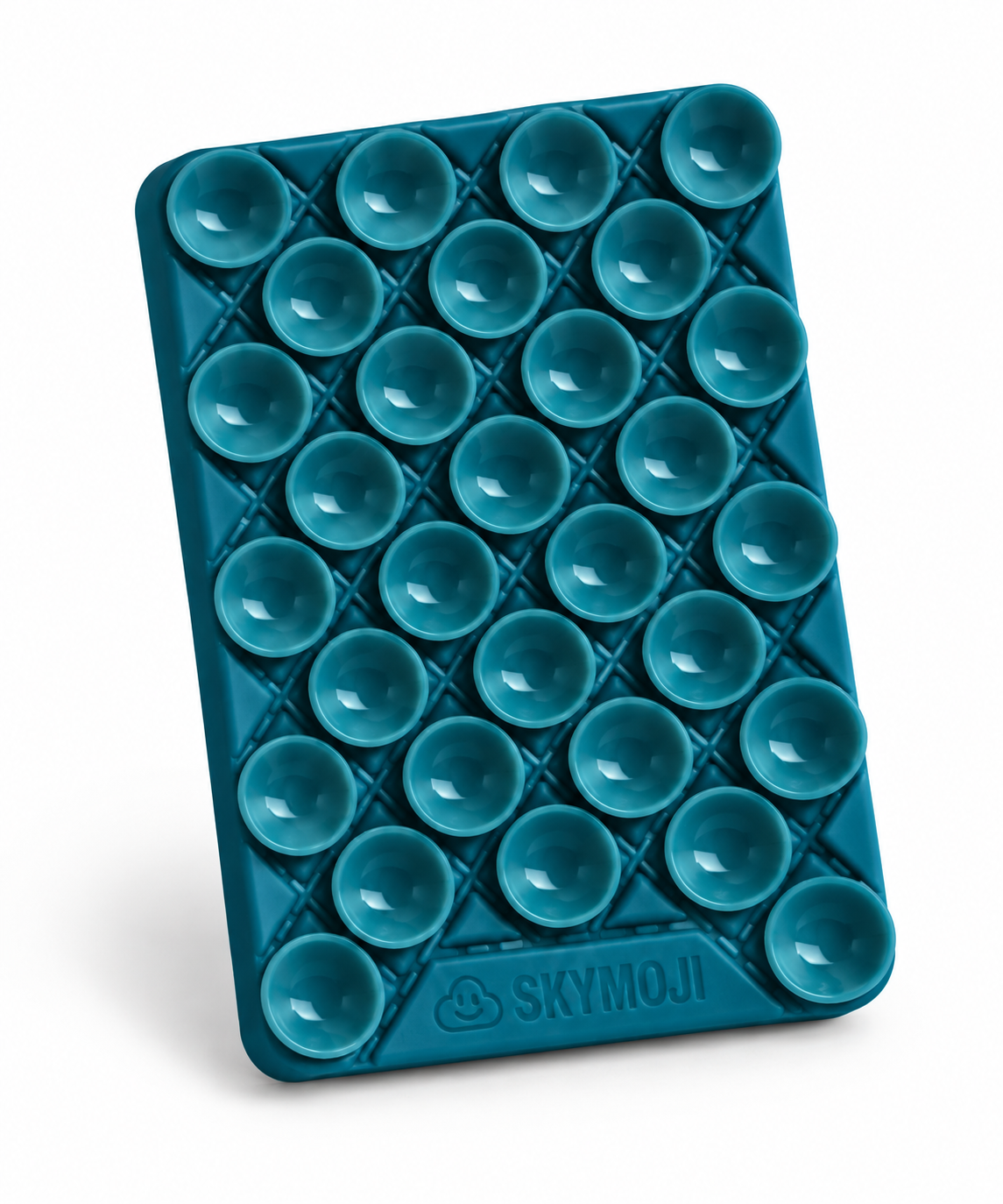 SKYMOJI  Design Double-Sided Silicone Suction Cup Phone Mount – Reusable Hands-Free Holder for Mirrors, Glass, Tiles & Smooth Surfaces – Compatible with iPhone & Android (OCEAN CURRENT)