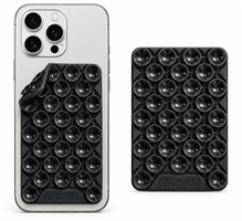 SKYMOJI  Design Double-Sided Silicone Suction Cup Phone Mount – Reusable Hands-Free Holder for Mirrors, Glass, Tiles & Smooth Surfaces – Compatible with iPhone & Android (BLACK)