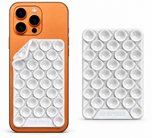 SKYMOJI  Design Double-Sided Silicone Suction Cup Phone Mount – Reusable Hands-Free Holder for Mirrors, Glass, Tiles & Smooth Surfaces – Compatible with iPhone & Android (WHITE)