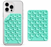 SKYMOJI  Design Double-Sided Silicone Suction Cup Phone Mount – Reusable Hands-Free Holder for Mirrors, Glass, Tiles & Smooth Surfaces – Compatible with iPhone & Android (MINT GREEN)