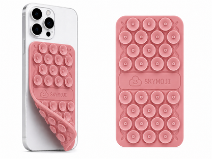 SKYMOJI Double-Sided Silicone Suction Cup Phone Holder – Universal Reusable Mount for Mirrors, Glass, Tiles & Smooth Surfaces – Hands- Free Stand for iPhone & Android - 4 Puck Sets