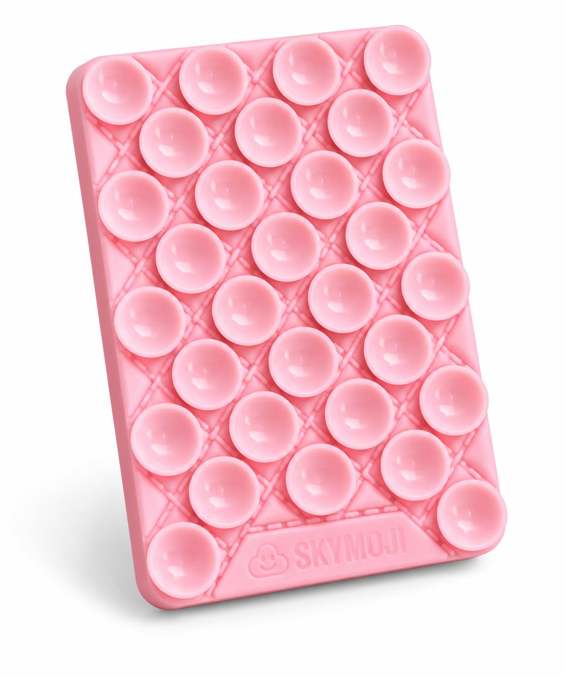 SKYMOJI  Design Double-Sided Silicone Suction Cup Phone Mount – Reusable Hands-Free Holder for Mirrors, Glass, Tiles & Smooth Surfaces – Compatible with iPhone & Android (PINK)